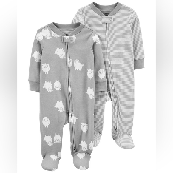 Baby Unisex Print Romper - 2pcs - Picture 1 of 8